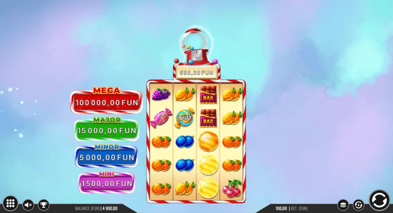 Sweet Candy Cash Stash - các đồng xu tiền mặt trong vòng Hold and Win
